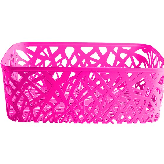 Home goods. Rectangular basket (BPA FREE Polypropyle) Pink